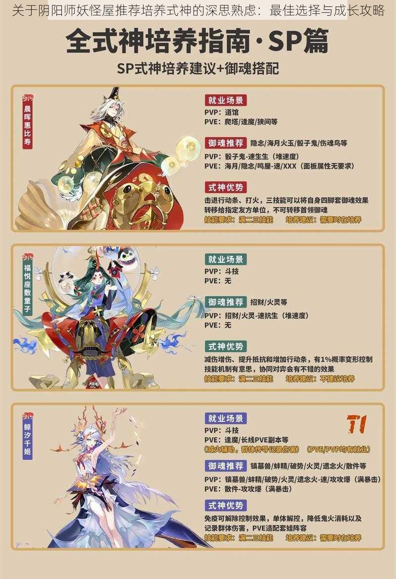 关于阴阳师妖怪屋推荐培养式神的深思熟虑:最佳选择与成长攻略
